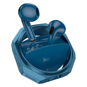 Bluetooth Air Pods Hoco EW70 TWS/BT5.4/35mAh/300mAh/вкладиші сині - фото