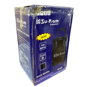 Уценка Колонка чемодан BT-100D беспроводной микрофон/BT/USB/TF/AUX/FM/эквалайзер 53х25х25 см(поврежденная коробка) - фото