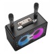 Колонка чемодан Hoco HA8 2 безпроводных микрофона/RGB/40W/BTv5.4/TWS/FM/TF/USB/AUX/3000mAh черная 40х19х26,5 см - фото 2