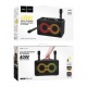 Колонка чемодан Hoco HA8 2 безпроводных микрофона/RGB/40W/BTv5.4/TWS/FM/TF/USB/AUX/3000mAh черная 40х19х26,5 см - фото 1