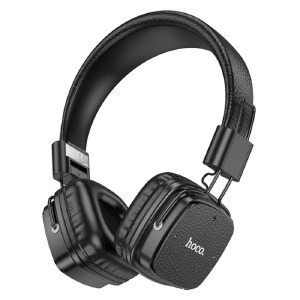 Hands Free большие Bluetooth Hoco W56 BT5.4/AUX/mic/250mAh/Marshall style черный - фото