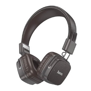 Hands Free большие Bluetooth Hoco W56 BT5.4//AUX/mic/250mAh/Marshall style коричневый - фото