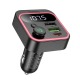 FM модулятор Hoco E85 12-24V/3А/2USB/PD20W/QC3.0/BT5.4/RGB/LCD дисплей черный - фото 1