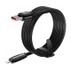 Кабель iPhone Lightning Hoco U136 2.4A/Led индикатор черный 1,2м - фото 1