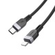 Кабель iPhone PD Type-C to Lightning Hoco X109 27W силиконовый черный 2м (31) - фото 1