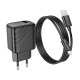 СЗУ microUSB Hoco CS21A 3A/1USB/18W/QC3.0 черный 1м (32) - фото 1
