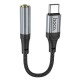 Переходник USB(папа) - 3,5 AUX(мама) Hoco LS36 черный 0,12м - фото 1