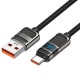 Кабель Type-C Hoco U137 5A/66W/Led дисплей черный 1,2м - фото 1