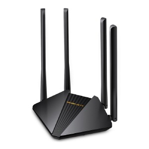 Wi-Fi роутер Mercusys MR30G Gigabit (2xFE LAN/1xFE WAN/802.11n/2.4ГГц/5ГГц/4 антенны) черный - фото