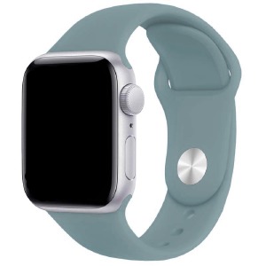Ремешок для Apple Watch 42/44/45/49mm силиконовый (43) сизый L - фото