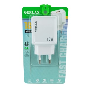 Блочек USB Gerlax GA-39S 3A/1USB/18W/блистер белый - фото