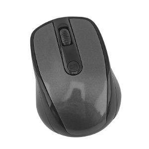Компьютерная мышка беспроводная 3100 4 кнопки/USB 2.4GHz блистер черно-серая - фото