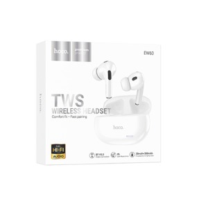 Bluetooth Air Pods Hoco EW60 ANC/TWS/BT5.3/30mAh/300mAh белые  - фото