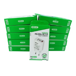 'SET блочков USB Gerlax A5S 3A/1USB/QC3.0/PD20W белый (10ШТ!!!+1ШТ ПОДАРОК) - фото