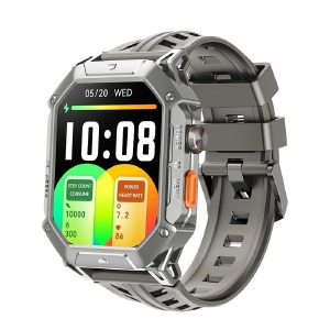 Смарт-часы (Smart watch) Xiaomi Haylou Iron N1 LS24 (укр.мова/BT5.3/call/LCD2.13"/IP69/850mAh) серые - фото