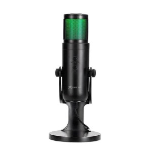 Уценка Микрофон компьютерный настольный игровой XTRIKE XMC-03 USB RGB черный 1,45 м (поврежденная коробка) - фото
