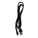 Кабель microUSB Gerlax D19V 9A/OD3.8/QC3.0 черный 1м - фото 1