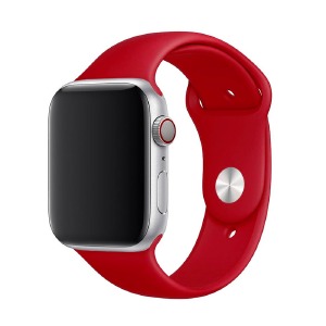 Ремешок для Apple Watch 42/44/45/49mm силиконовый (23) гранатовый L - фото