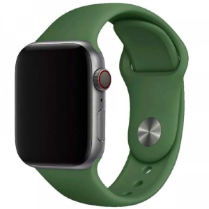 Ремешок для Apple Watch 42/44/45/49mm силиконовый (55) хвоя L - фото