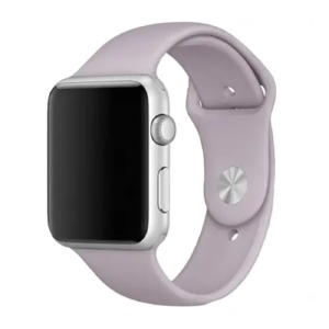 Ремешок для Apple Watch 42/44/45/49mm силиконовый (29) светло-лавандовый L - фото