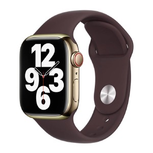 Ремешок для Apple Watch 42/44/45/49mm силиконовый (51) спелая вишня L - фото