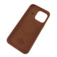 Накладка Leather Case with MagSafe iPhone 15 Brown в упак. - фото 1