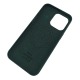 Накладка Leather Case with MagSafe iPhone 15 Green в упак. - фото 1