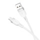 Кабель microUSB Hoco X109 2.4А силиконовый белый 1м (31) - фото 1