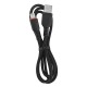 Кабель iPhone Lightning Gerlax D7L 5A/OD4.0 силиконовый черный 1м - фото 1