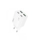 Блочек USB Hoco N56 3A/2USB/QC3.0/2PD30W/GaN белый (12) - фото 1