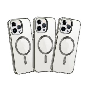 Накладка MagSafe iPhone 14 Plus прозрачный Black - фото