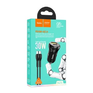 АЗУ USB блочек Hoco NZ5 5A/1USB/QC3.0/PD30W черный - фото