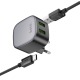 СЗУ Type-C Hoco CS34A 3A/2USB/18W/QC3.0 черный 1м (12) - фото 1
