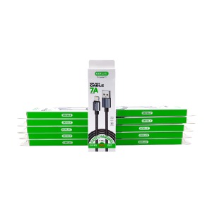 `SET кабелів iPhone Lightning Gerlax D2L 7А тканинний чорний 1м (10ШТ!!!+1ШТ ПОДАРУНОК) - фото