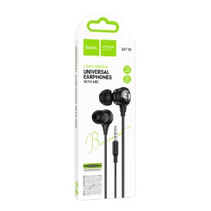 Hands Free 3.5 Hoco M116 черные 1.2м - фото