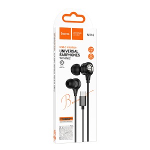 Hands Free Type-C Hoco M116 черные 1,2м - фото
