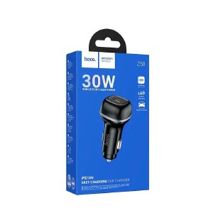 АЗУ USB блочек Hoco Z58 3A/PD30W черный (11) - фото