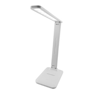 LED лампа настольная 868-1 со встроенным аккумулятором/3 режима/сенсорное управление/заряд от Type-C белая - фото