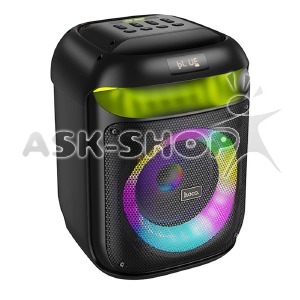 Колонка чемодан Hoco HA13 8"/60W/RGB/BT5.0/USB/AUX/microSD/3000mAh/TWS/2xMIC безпроводной 32х13х15см черная - фото