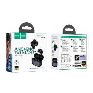 Hands Free Bluetooth Hoco EQ20 ANC/ENC/TWS/BT5.4/40mAh/400mAh черные (14) - фото