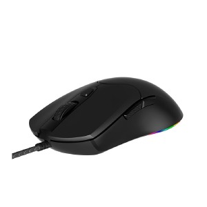Компьютерная мышка проводная USB игровая Meetion GM21 RGB/6 кнопки/800-4800DPI черная 1,8м - фото