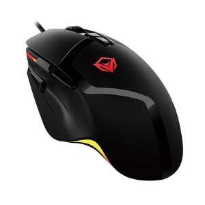 Компьютерная мышка проводная USB игровая Meetion MT-G3325 RGB/8 кнопки/200-5000DPI черная 1,8м - фото