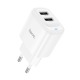 Блочек USB Hoco C141A 2.4A/2USB белый - фото 1