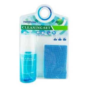 Набор для чистки монитора/ноутбука/телефона Cleaner kit 012 2в1 (спрей/микрофибра) блистер - фото