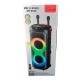 Колонка чемодан 10215 30Wх2/2 беспроводных микрофона/RGB/BT/USB/microSD/FM/AUX/пульт черная 92х36х31см - фото 2