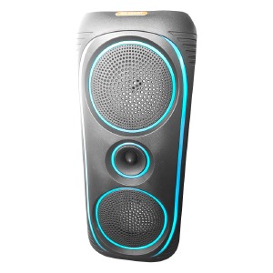 Колонка чемодан мини MS-2041 25Wx2/RGB/BT/USB/microSD/FM/AUX черная 56x24x23см - фото