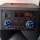 Колонка чемодан 12203 40Wx2/беспроводной микрофон/RGB/BT/USB/microSD/FM/AUX/пульт черная 94х38х33см - фото 1