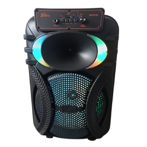Колонка чемодан 10101 20W/2MIC/RGB/BT/USB/microSD/FM/AUX/пульт черная 44х30х24см - фото