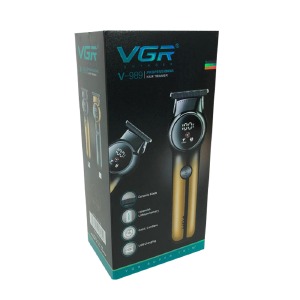 Триммер для бороды VGR V-989 аккумуляторный/3 насадки/индикатор заряда/Type-С - фото