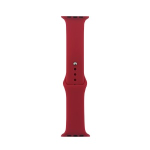Ремешок для Apple Watch 42/44/45/49mm силиконовый (32) вишневый L - фото